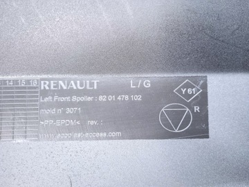 DACIA LODGY LIŠTA VRSTVA NÁRAZNÍKU LEVÝ PŘEDNÍ