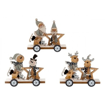 Деревянный Дед Мороз, высота 32 см.