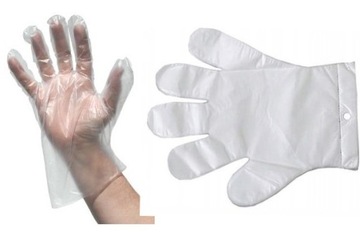 Rękawiczki rękawiczki foliowe HDPE 100 SZT ZRYWKI