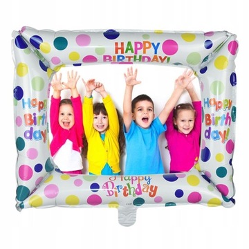 BALON RAMKA URODZINOWA FOTOBUDKA SESJA - white