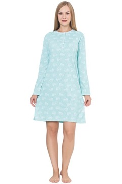 НОЧНАЯ РУБАШКА С ДЛИННЫМ РУКАВОМ/ТУРЕЦКАЯ 100% ХЛОПОК