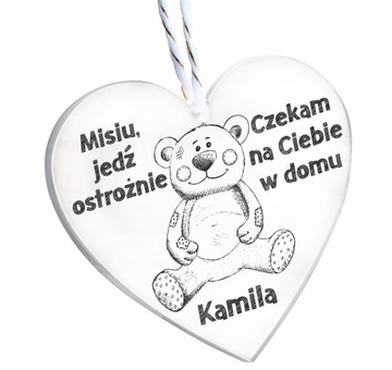 Prezent na WALENTYNKI zawieszka do samochodu auta