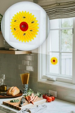 LEP NA MUCHY NA OKNO PUŁAPKA LEPOWA NA MUCHY MUSZKI OWOCÓWKI NO PEST 4 SZT