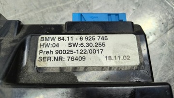 BMW 7 E65 E66 PANEL KLIMATIZACE 6925745