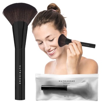 WIELOFUNKCYJNY pędzel do nakładania różu bronzera makijażu MAKEUP NUTRIDOME