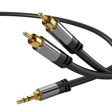 Кабель 2RCA — разъем 3,5 мм AUX Cinch Nakamichi OFC 3 м