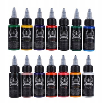 14KOLORÓW ZESTAW DYNAMIC 420ml TUSZ farba tatuaż