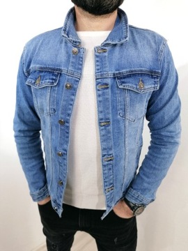 Мужская катана синяя джинсовая куртка AJ L