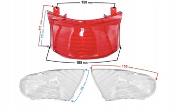 Плафон задний с поворотниками для скутера 2