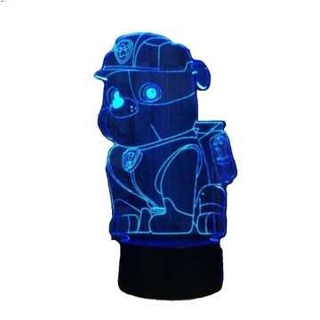 LAMPKA NOCNA 3D PSI PATROL RUBBLE PILOT PREZENT