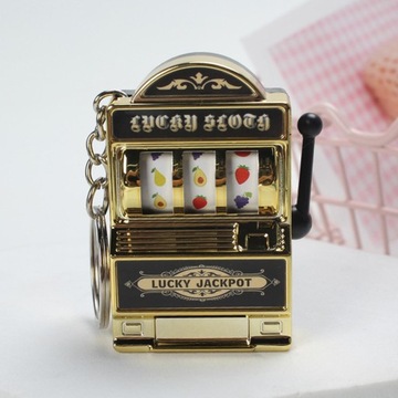 Mini automat do gry brelok do kluczy Mini gra zręcznościowa zabawka dla dzieci mężczyźni złoto