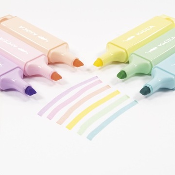 ПАСТЕЛЬНЫЕ ХАЙЛАЙТЕРЫ 6 ЦВЕТОВ KIDEA SET