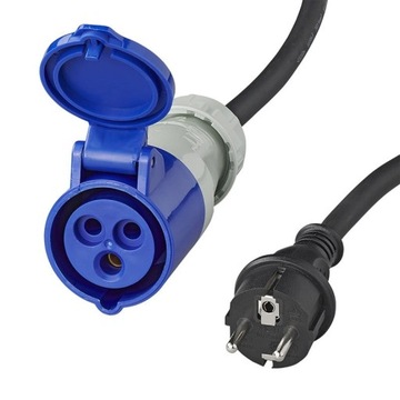 ADAPTER PRZEJSCIÓWKA CEE GNIAZDO WTYCZKA 230V 40cm DO ŁADOWANIA KAMPER