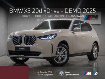 BMW X3 G45 2025 BMW X3 20d xDrive 197 KM mHEV - DEMO 202526 - Kamera 360 2.0 Diesel 197KM