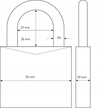 ABUS KŁÓDKA MARINE 717/50 WODOODPORNA ZEWNĘTRZNA