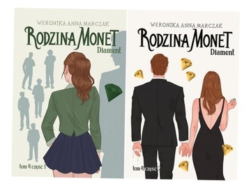 2W1 RODZINA MONET TOM 4 DIAMENT CZĘŚĆ 1 + DIAMENT CZĘŚĆ 2 -MARCZAK WERONIKA