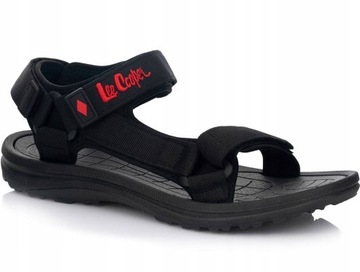 Męskie sandały sportowe LEE COOPER czarne lekkie na rzepy r. 43