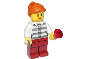 Z1*LEGO FIGURKA cty1275 KOBIETA WIĘZIEŃ RABUŚ ZŁODZIEJ + DIAMENT, NOWE