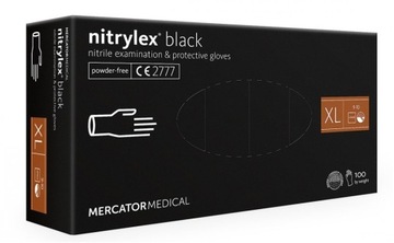 Rękawice Mercator Medical Nitrylex Black XL 100szt