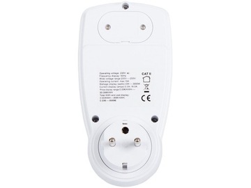 Измеритель энергопотребления для розетки 230 В. Измерение с ЖК-дисплеем.