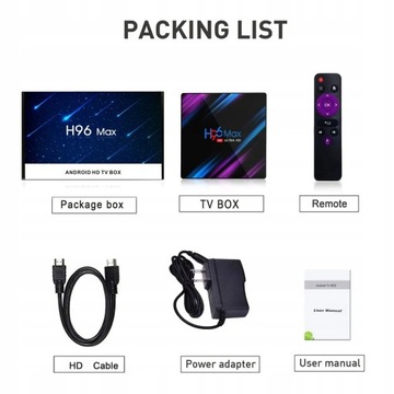 H96 MAX Smart TV Box двойной декодер Wi-Fi