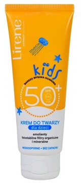 KREM DO TWARZY DLA DZIECI OPALANIA Z FILTREM UV 50 SPF WODOODPORNY LIRENE