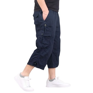 Siyecaoo Spodenki męskie bojówki 3/4 bermudy Trekkingowe r.2XL
