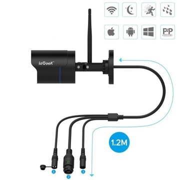 БЕСПРОВОДНАЯ WIFI IP-КАМЕРА НАРУЖНЫЙ МОНИТОРИНГ