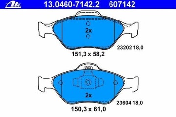 КОЛОДКІ ГАЛЬМА. ПЕРІД FORD FIESTA 95-, MAZDA 2 03- 