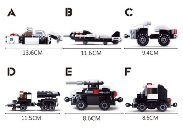 БЛОКИ SLUBAN B0635 A-F ПОЛИЦЕЙСКИЙ РОБОТ 6в1 НАБОР ПОЛИЦЕЙСКИЙ НАБОР