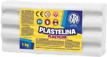 Plastelina 1Kg Biała Astra AS 303111001