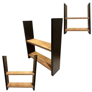 SZAFKA REGAŁ PÓŁKA NA BLAT STOJĄCA 45x35x11 Czarny+Dąb