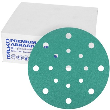 KRĄŻEK PAPIER ŚCIERNY NA RZEP 150mm P240 FESTOOL 17H 50szt