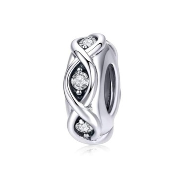 Charms Stoper Symbol Nieskończoności Srebro 925