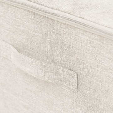 ДЕКОРАТИВНЫЕ КОНТЕЙНЕРЫ ДЛЯ ХРАНЕНИЯ, 2 ШТ, БЕЖЕВАЯ ТКАНЬ