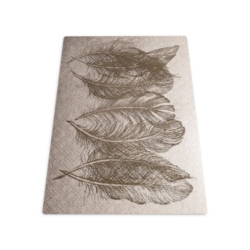 Floormat pod krzesło Ptasie Pióra Wzór 140x100 cm