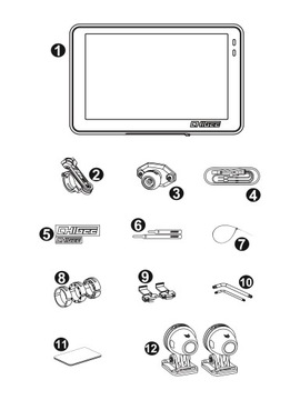XR-2 Nawigacja motocyklowa, Wideorejestrator, Android Auto CarPlay CHIGEE