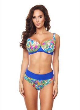 ЖЕНСКИЙ КУПАЛЬНИК ИЗ ДВУХ ЧАСТЕЙ, С ВЫСОКОЙ ТАЛИЕЙ, С ПОДТЕКАМИ ПУШ-АП