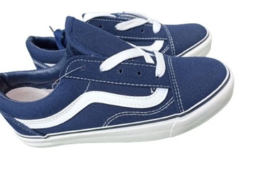 tenisówki, trampki wiązane, a'la VANS, granat, 35