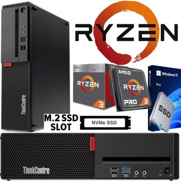 KOMPUTER Lenovo M75s SFF Ryzen3 QUAD 4GHz 16GB DDR4 240 SSD COM Windows 11