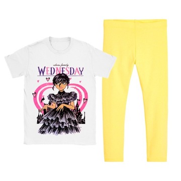 KOMPLET T-SHIRT I LEGGINSY DZIECIĘCE WEDNESDAY 152