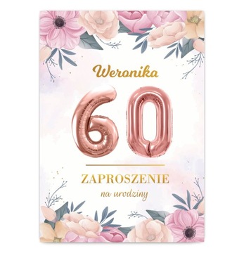 Zaproszenia na 18 20 30 40 50 60 70 Urodziny imię