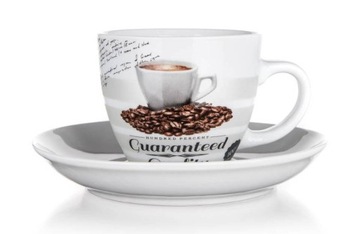 2x FILIŻANKA SPODEK 190 ml na kawę espresso kubek dekoracyjny