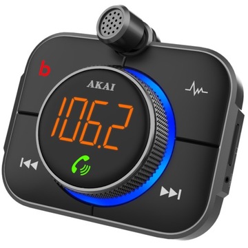 АВТОМОБИЛЬНЫЙ ПЕРЕДАТЧИК BLUETOOTH 5.0 AKAI FMT-95BT QC 3.0 ЗАРЯДКА