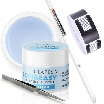Zestaw CLARESA ŻEL 45g + pędzel zaciskarka szablon