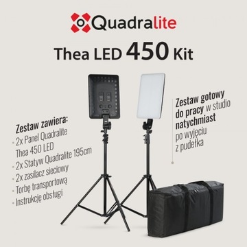 КОМПЛЕКТ светодиодной панели Quadralite Thea 450