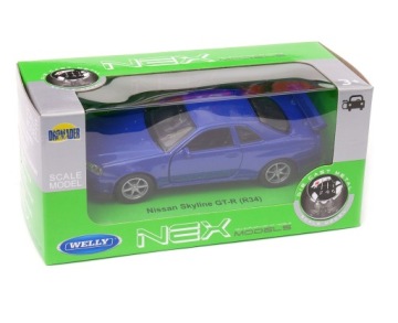 Nissan Skyline GT-R (R34) 1:34 WELLY темно-синий