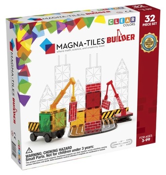 Builder Klocki Magnetyczne 32 elementy Magna-Tiles