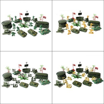 25 фигурок солдатиков с танками диаметром 5 см.