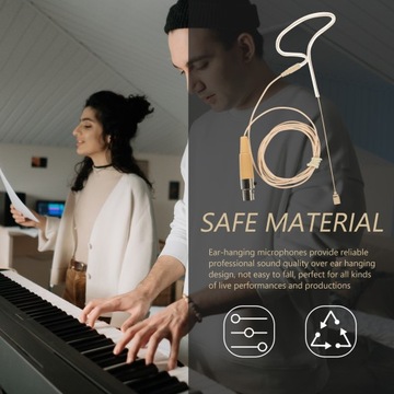 Микрофон с одним наушником, беспроводной и проводной